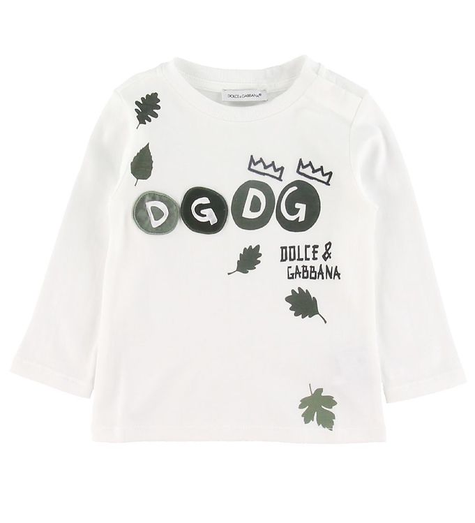 Dolce & Gabbana Bluse - Hvid m. Blade