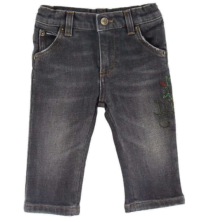 8: Dolce & Gabbana Jeans - Antracit m. Broderi