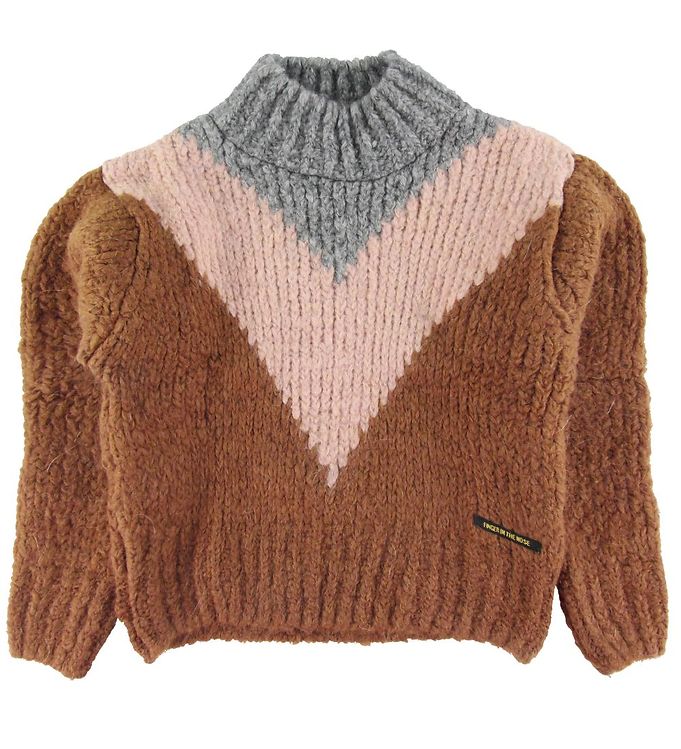 Finger In The Nose Bluse Uld/akryl Vanity Walnut