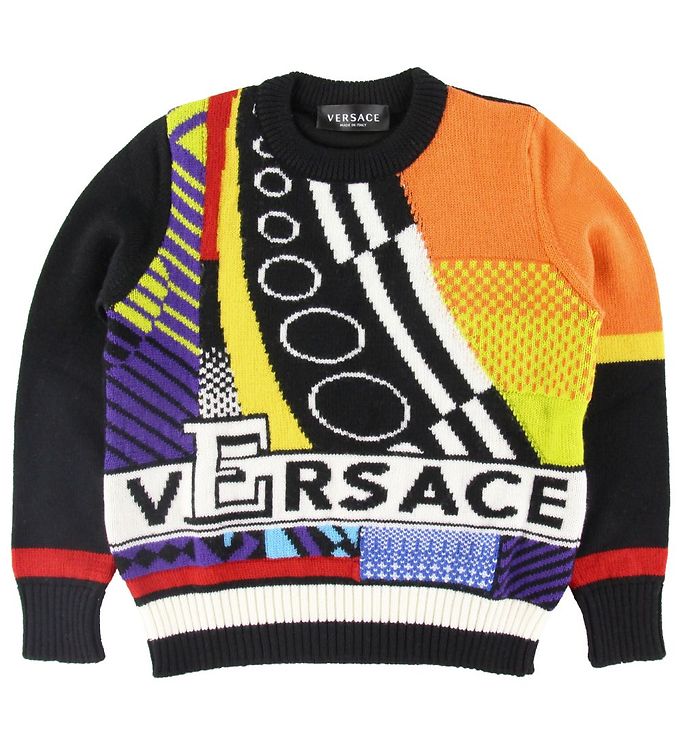 5: Versace Bluse - Uld - Multifarvet