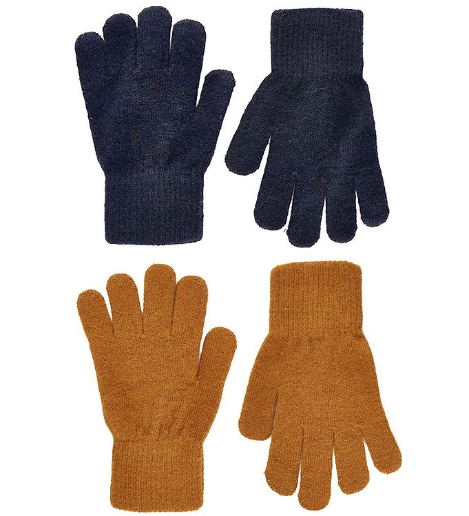 Tropisk Bygge videre på Tegnsætning CeLaVi Handsker - Uld/Nylon - 2-pak - Pumpkin Spice/Navy