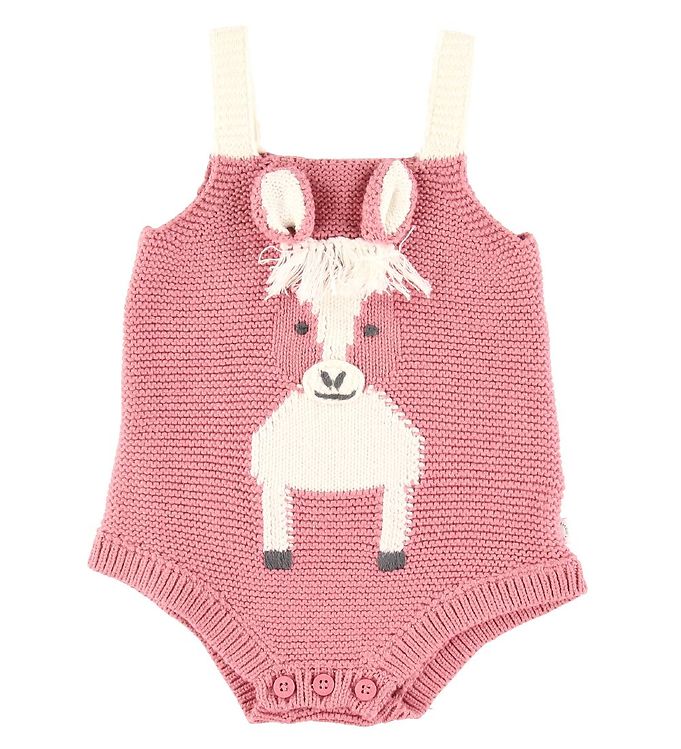 12: Stella McCartney Kids Body - Strik - Horse - Støvet Rosa