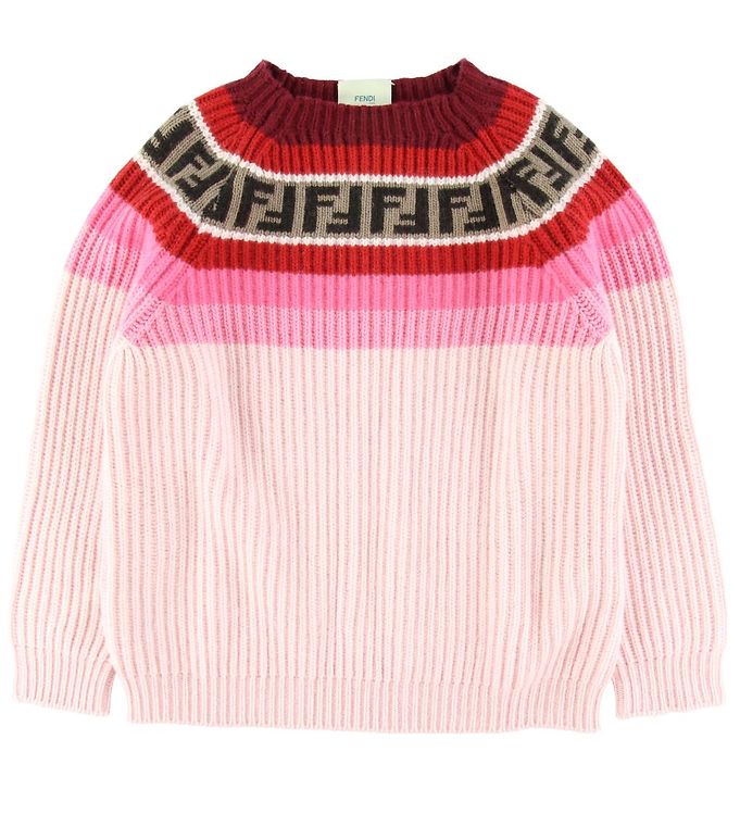 Fendi Striktrøje - Uld/Kashmir - Rosa