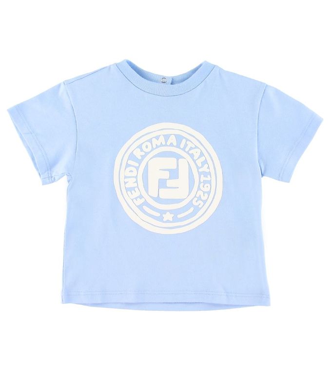 Fendi T-shirt - Lyseblå m. Logo