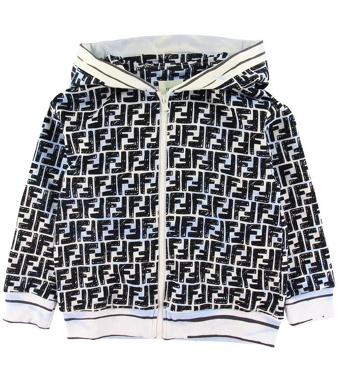 Fendi Cardigan - Lyseblå m. Logo