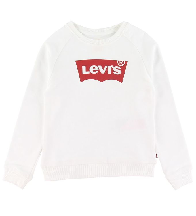 Image of Levis Sweatshirt - Batwing - Hvid m. Logo - 8 år (128) - Levis Sweatshirt (191980-966310)