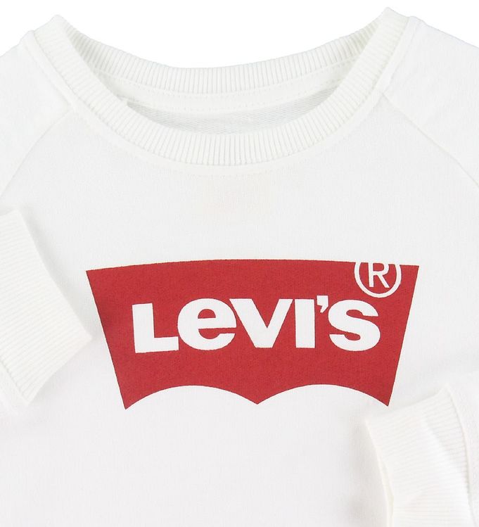 Tag væk filthy Husarbejde Levis Sweatshirt - Batwing - Hvid m. Logo » Fragtfri i DK