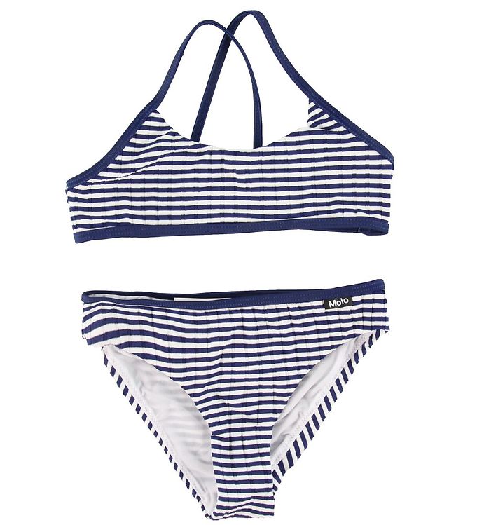 Image of Molo Bikini - UV50+ - Neddy - Navy Stripe - 5-6 år (110-116) - Molo Bikini (192361-967322)