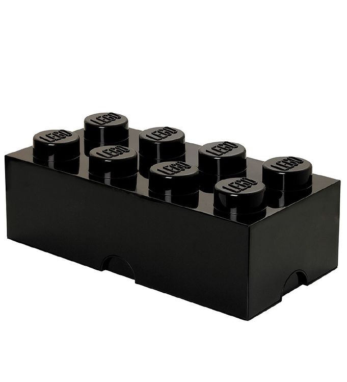 LEGO opbevaringskasse med 8 knopper - Sort