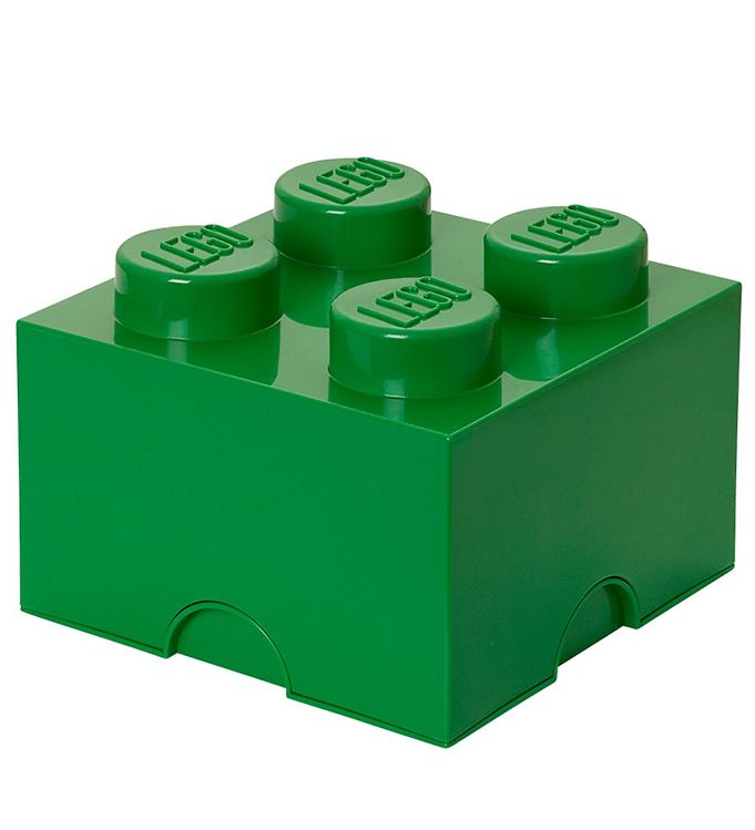 LEGO® Storage Opbevaringsboks - 4 Knopper - 25x25x18 - Grøn