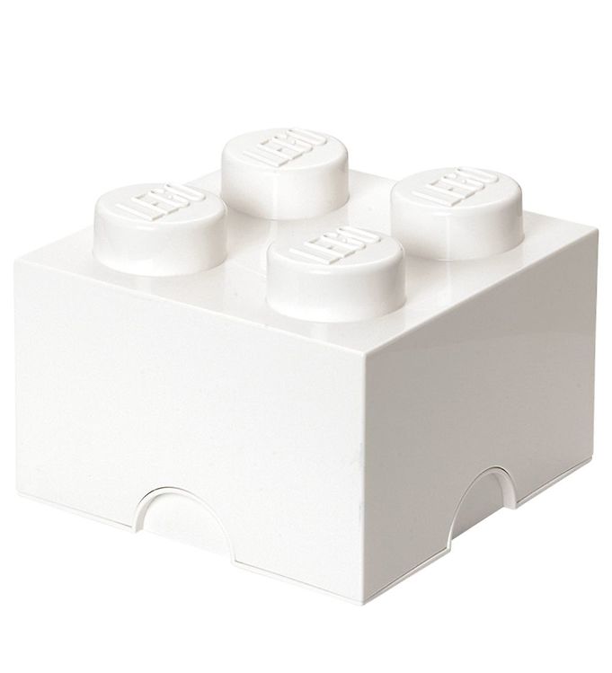 Image of Lego Storage Opbevaringsboks - 4 Knopper - 25x25x18 - Hvid - OneSize - Lego Storage Boks (67021-360315)