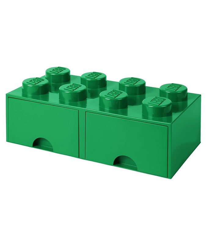 LEGOÂ® Storage Opbevaringsskuffe - 8 Knopper - 50x25x18 - Grøn