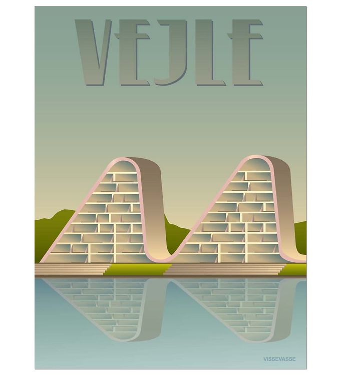 Vissevasse Plakat - 50x70 - Vejle - Bølgen