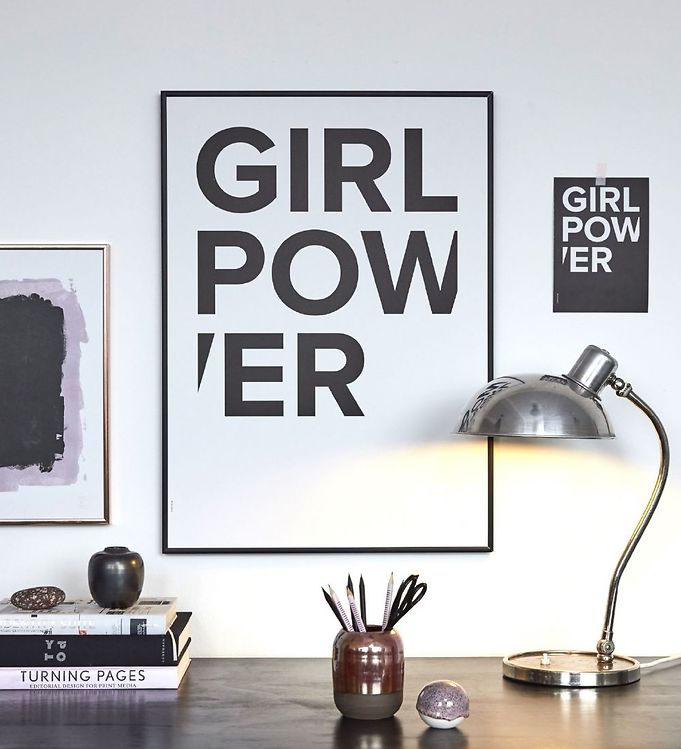 nedbrydes Hub bue I Love My Type Plakat - 50x70 - The Powerful Type - Girl Power