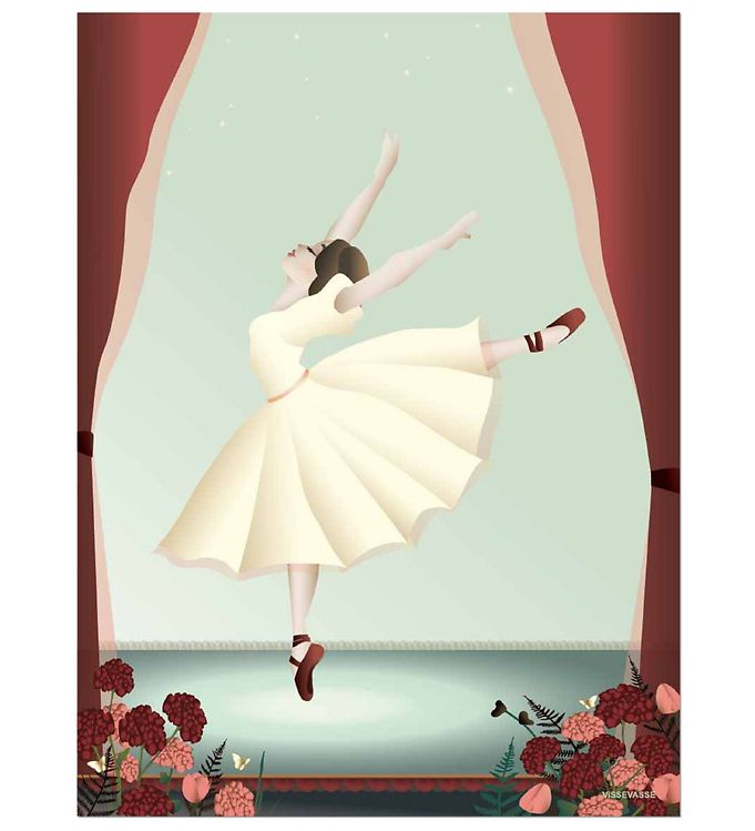 Vissevasse Plakat 50x70 - Ballerina Fri fragt