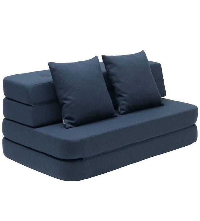 #2 - by KlipKlap Foldesofa - 3 Fold Sofa XL - 140cm - Dark Blue/Black