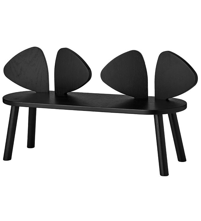 Nofred Børnebænk - Mouse Bench - Sort