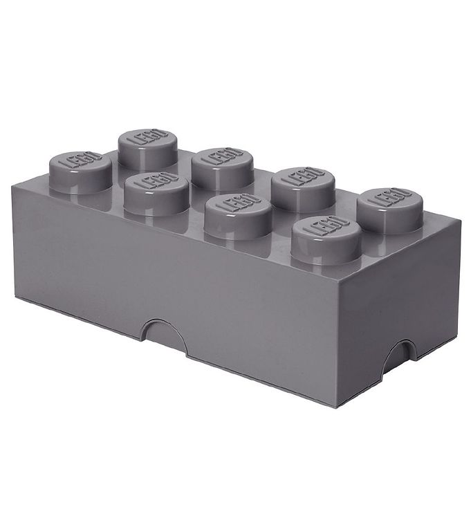 LEGOÂ® Storage Opbevaringsboks - 8 Knopper - 50x25x18 - Mørkegrå