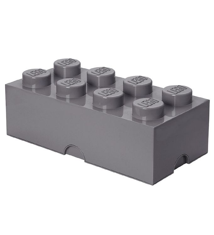 LEGO® Storage Opbevaringsboks - 8 Knopper - 50x25x18 - Mørkegrå