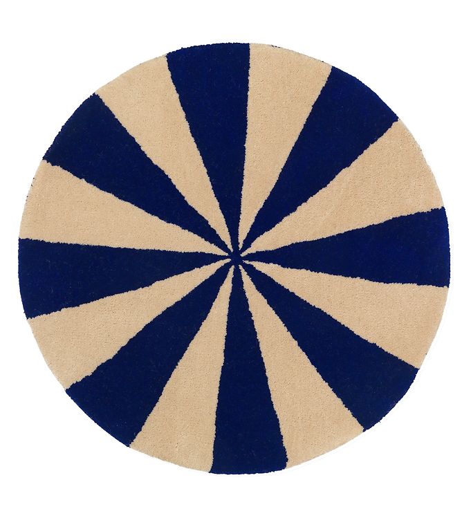 Ferm Living Arch Tuftet Tæppe Bright Blue/Offwhite Small