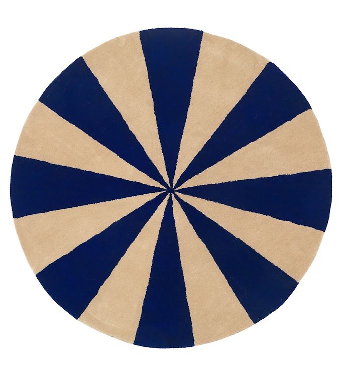 Ferm Living Arch Tuftet Tæppe Bright Blue/Offwhite Large