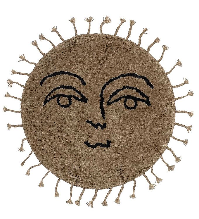 Image of Ferm Living Gulvtæppe - Sun Tufted Rug - Small - Natural (274967-3701922)