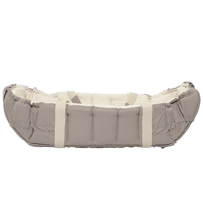 Copenhagen Colors Babylift og Legetæppe Dark Grey w. Creme Solid Stripe