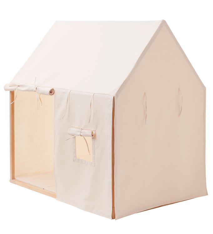 15: Kids Concept Legetelt - Hus - 110x84 cm - Naturhvid