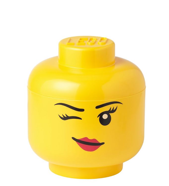 LEGO® Storage Opbevaringsboks - Lille - Hoved - 19 cm - Blinke