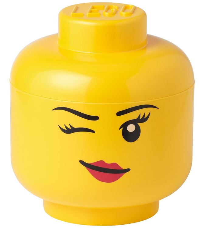 LEGO® Storage Opbevaringsboks - Stor - Hoved - 27 cm - Blinke