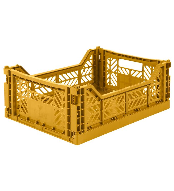 Aykasa Foldekasse - 40x30x17 cm - Midi - Mustard