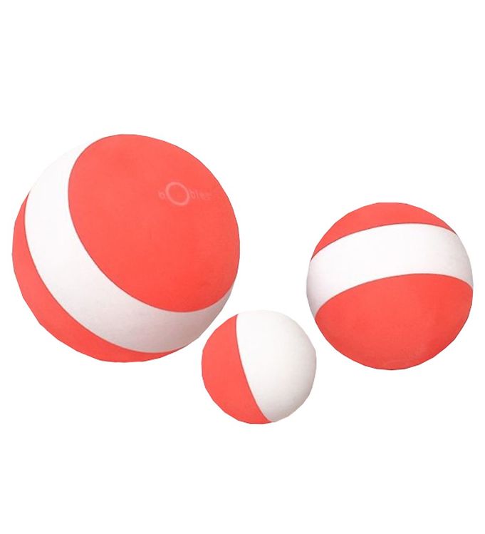 Fødselsdagsbolde fra bObles - Rød/hvid (3 dele)