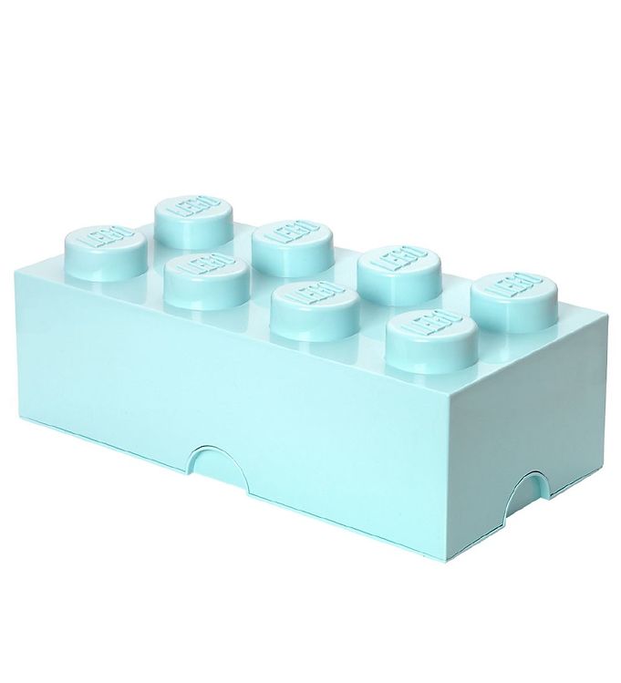 LEGOÂ® Storage Opbevaringsboks - 8 Knopper - 50x25x18 - Aqua Ligh