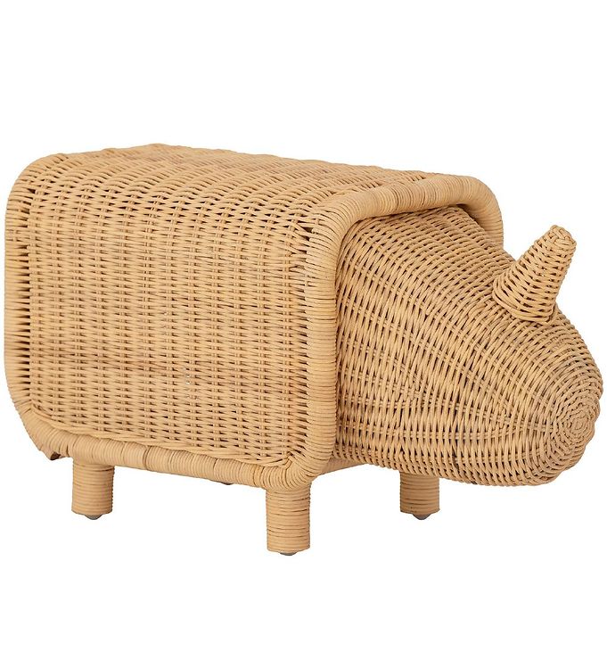 Soffe, Taburet m/Opbevaring, Rattan by Bloomingville MINI (H: 30 cm. x B: 24 cm. x L: 53 cm., Natur)