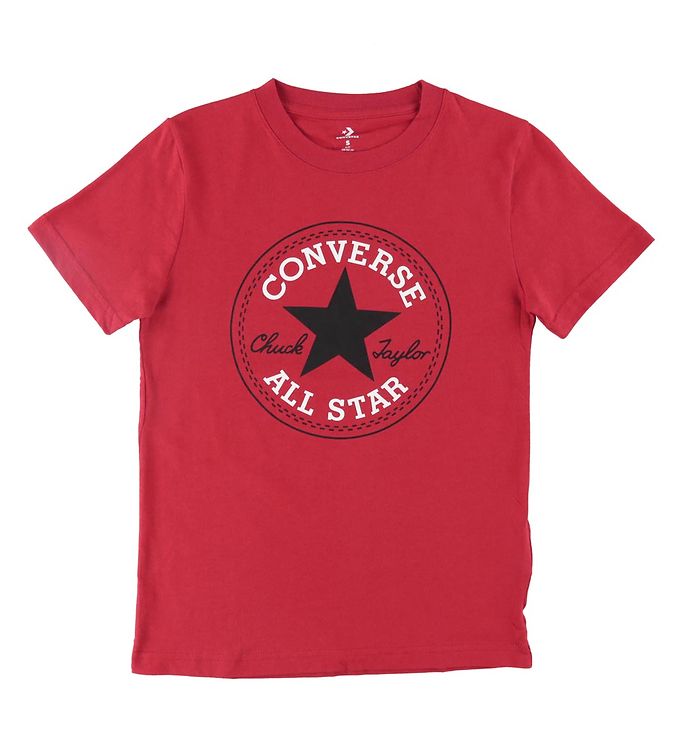 Converse T-shirt - Enamel Red m. Logo male