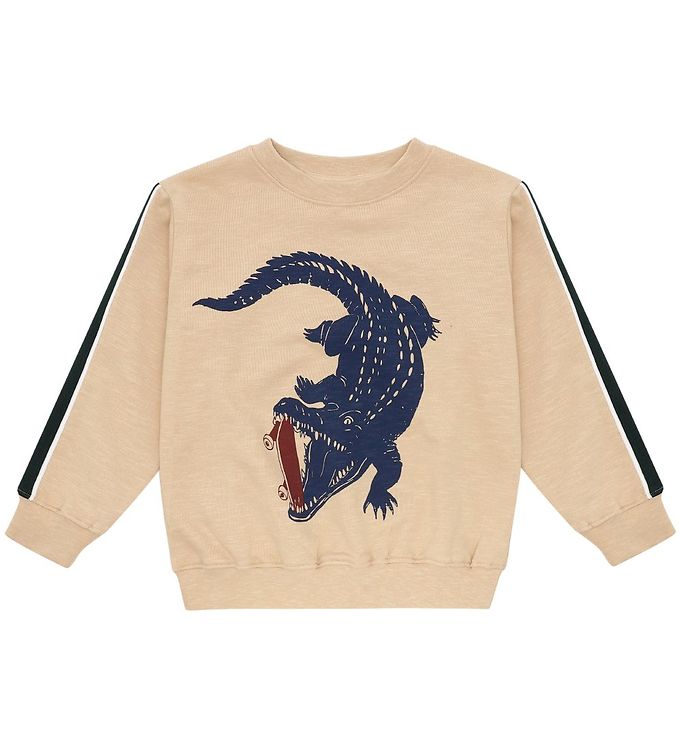 9: Soft Gallery Sweatshirt - Baptiste - Beige m. Krokodille