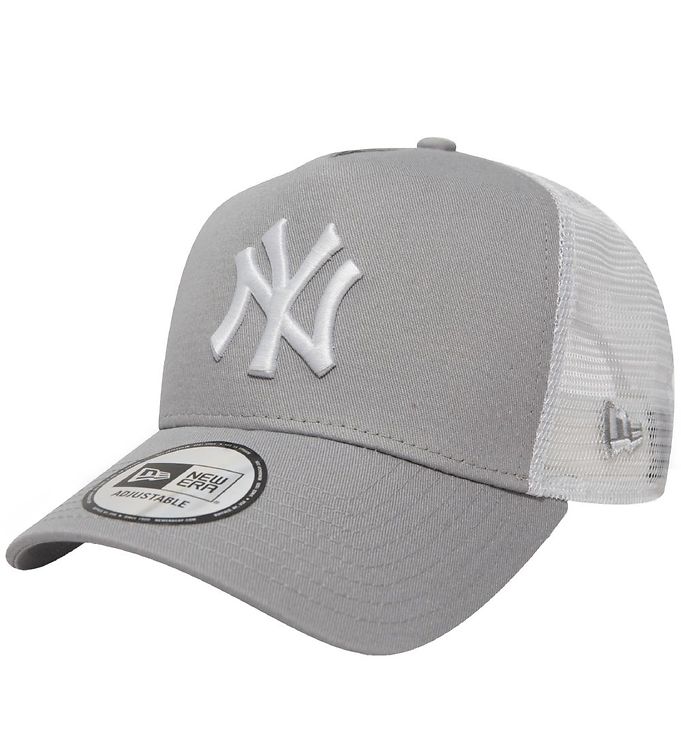 New Era Kasket - Clean Trucker - New York Yankees - Grå/Hvid