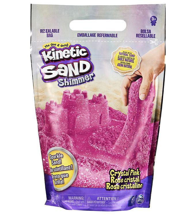 Image of Kinetic Sand Strandsand - 900 gram - Crystal Pink Glitter - OneSize - Kinetic Sand Kinetisk sand (207624-1036258)