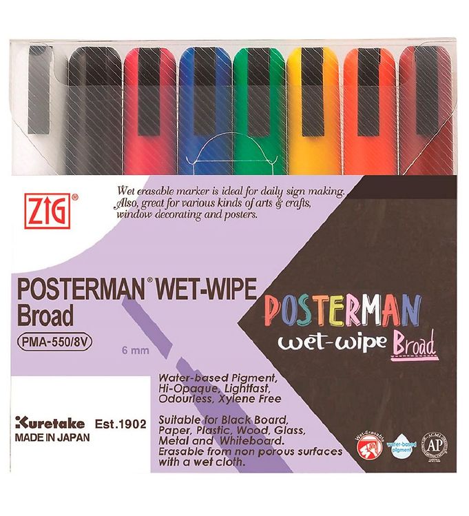 Zig Tuscher - Wet-Wipe - 6 mm - 8 stk