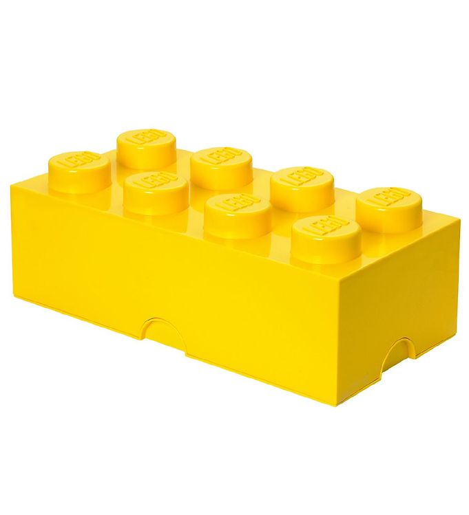 LEGOÂ® Storage Madkasse - 7,5x20x10 cm - 8 Knopper - Bright Yello