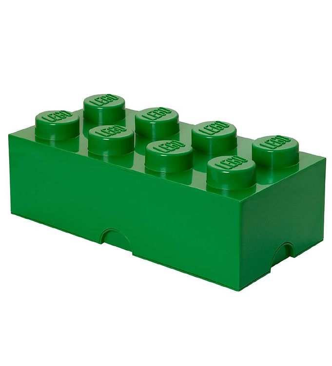 Image of Lego Storage Madkasse - 7,5x20x10 cm - 8 Knopper - Dark Green - OneSize - Lego Storage Madkasse (209584-1045063)