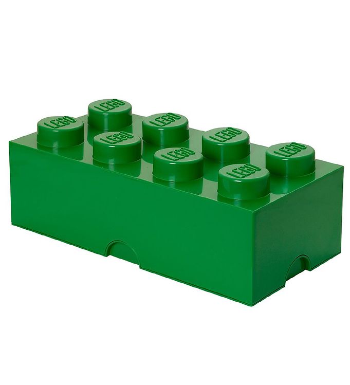 LEGOÂ® Storage Madkasse - 7,5x20x10 cm - 8 Knopper - Dark Green