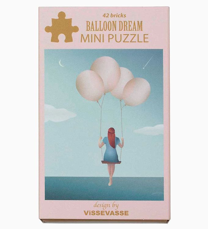 10: Vissevasse Puslespil - Mini - 10x13 cm - Balloon Dream