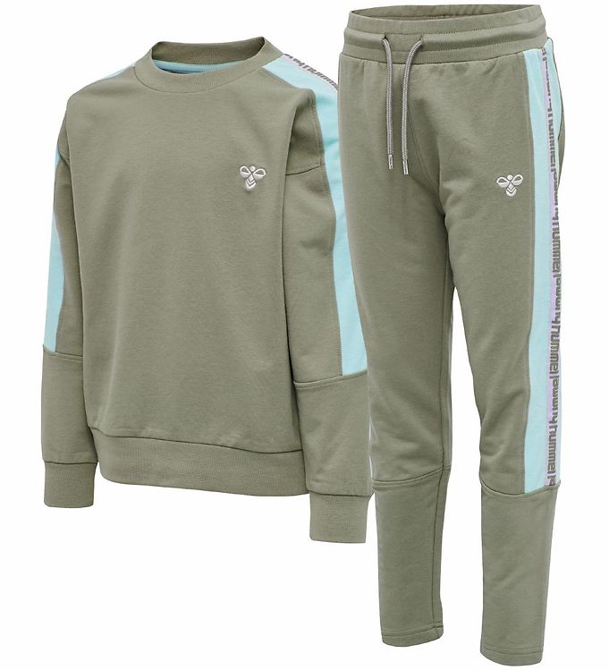 Hummel Sweatsæt - hmlElla - Støvet Grøn