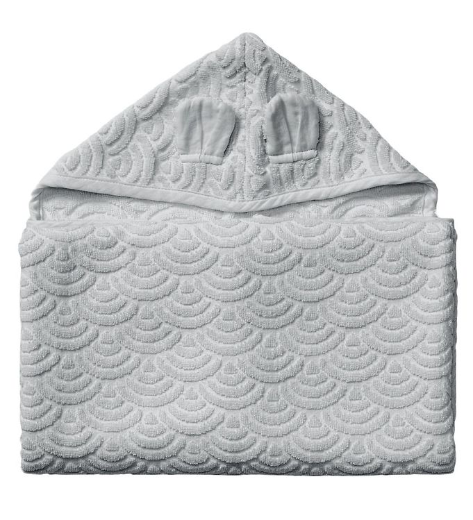Cam Cam Badeslag - 70x130 cm - Classic Grey m. Ører