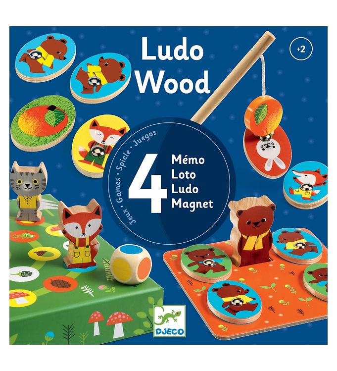 #3 - Djeco Trælærespil Ludo Wood