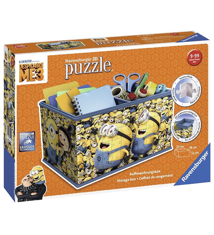 Ravensburger Puslespil - 216 Brikker - 3D - Despicable Me Box