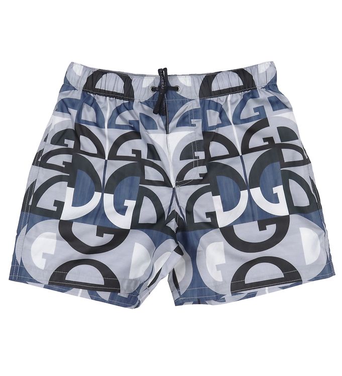 #3 - Dolce & Gabbana Badeshorts - Grå/Blå m. Logoer