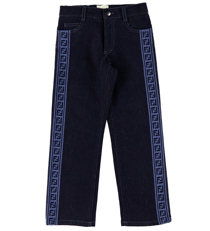 #2 - Fendi Jeans - Mørkeblå Denim m. Logobånd