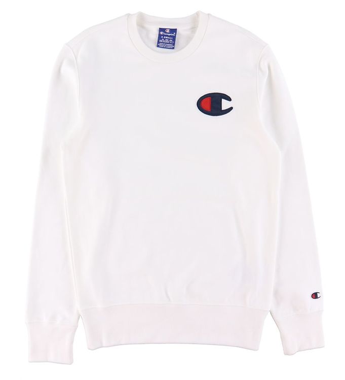 Bliv forvirret trekant Få Champion Fashion Sweatshirt - Hvid m. Logo